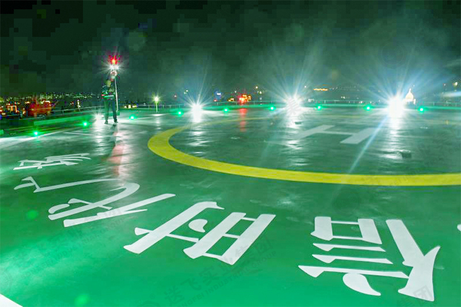 廣東茂名·東信時(shí)代廣場 屋頂直升機(jī)停機(jī)坪的燈光調(diào)試圖3